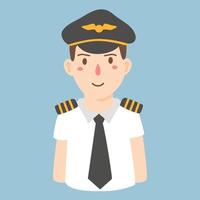 professional airplane pilot vector