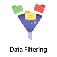 Trendy Data Filtering vector