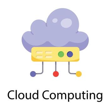 computación en la nube de moda vector