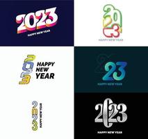 Big Set of 2023 Happy New Year logo text design 2023 number design template vector