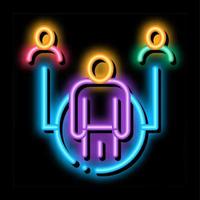 realtor representative neon glow icon illustration vector