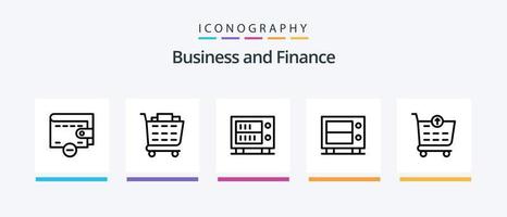 Finance Line 5 Icon Pack Including . shopping cart. shopping cart. checkout. Creative Icons Design vector