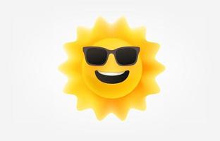 Sunny weather concept. Forecast 3d vector illustration isolated on white background