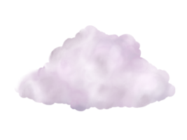 realistic watercolor cloud isolated on transparency background png