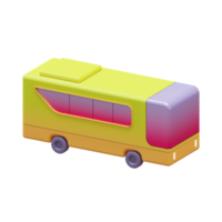 ramadan mudik bus isométrico 3d render elemento png