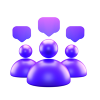 3d icon discussion team conversation png