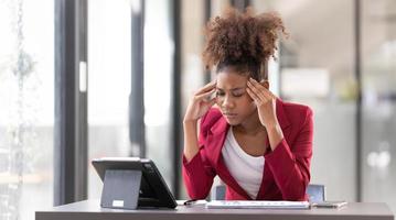 Frustrated annoyed woman confused by computer problem, annoyed businesswoman feels indignant about laptop crash, bad news online or disgusting video on web, stressed student looking at broken laptop photo