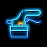 tile cutter neon glow icon illustration vector