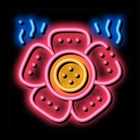 tipo de ilustración de icono de brillo de neón de flor de malasia vector