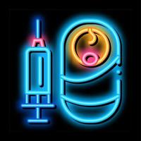 baby injection neon glow icon illustration vector