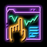 business promotion folder neon glow icon illustration vector