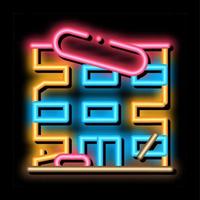 high-rise restoration neon glow icon illustration vector