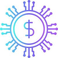 Fintech Fintech startup icons with blue gradient outline style vector
