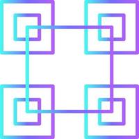 BLOCKCHAIN Fintech startup icons with blue gradient outline style vector