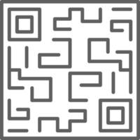 QR CODE Fintech startup icon with black outline style vector