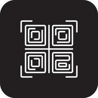 QR Code Fintech startup icons with black filled line style vector