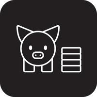 Piggy Bank Fintech startup icons with black filled line style vector