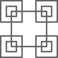 BLOCKCHAIN Fintech startup icon with black outline style vector