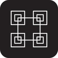 BLOCKCHAIN Fintech startup icons with black filled line style vector