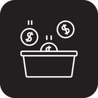 Crowd Funding Fintech startup icons with black filled line style vector
