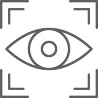 RETINA SCAN Fintech startup icon with black outline style vector