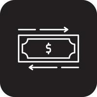 MONEY FLOW Fintech startup icons with black filled line style vector