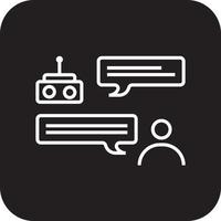 Chatbot Fintech startup icon with black filled line style vector