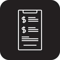 Billing Notification Fintech startup icon with black filled line style vector