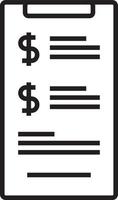 Billing Notification Fintech startup icon with black outline style vector