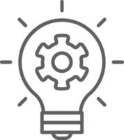 INNOVATION Fintech startup icon with black outline style vector