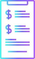 Billing Notification Fintech startup icon with blue gradient outline style vector