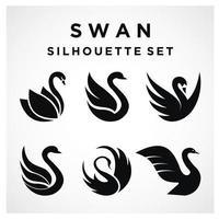 swan logo  swan silhouette and vector symbol