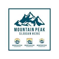 Mountains with river logo vector template