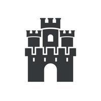 diseño de símbolo de logotipo editable de castillo de arena de ilustración simple vector