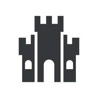 diseño de símbolo de logotipo editable de castillo de arena de ilustración simple vector