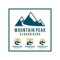 Mountains with river logo vector template