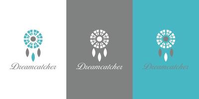 Dreamcatcher consists of a circle and bottom is beautiful and stylized vector