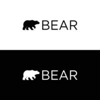 diseño de logotipo de oso vector