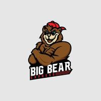 Bear sport logo. Basketball logo template, basketball logotype, badge logo design template, sport logotype template. vector