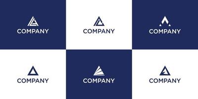 letter A logo design template icons for business accounting and financial vector