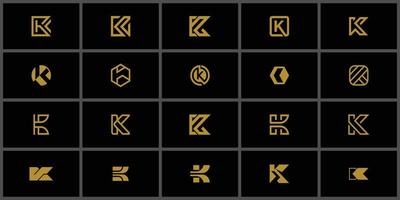conjunto de vectores de logotipo de letra k