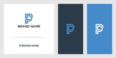 diseño de letras p.conjunto de logotipos modernos plantilla de inspiración de monograma creativo vector