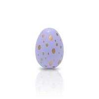 Happy Easter. Beautiful purple egg with different pattern isolated on a white background. photo