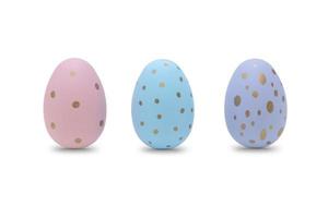Happy Easter. Beautiful colorful egg with different pattern isolated on a white background. photo
