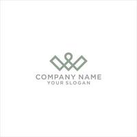 Letters W and S look simple, clean, abstract and professional. vector