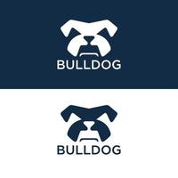 emblema de bulldog, bulldog enojado, logotipo de bulldog ilustración de stock vector