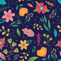 Colorful Floral Seamless Pattern Background vector