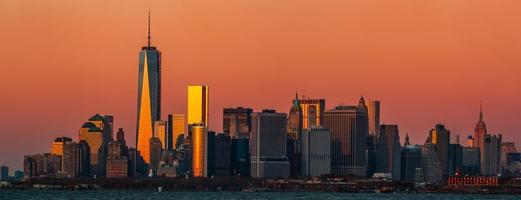 panorama del horizonte de manhattan foto