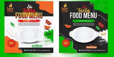 Delicious Fast Food Pizza Poster. social media post template Banner, Restaurant discount food Burger Flyer Design, Todays Menu snake Chinese meal ad Template, vector
