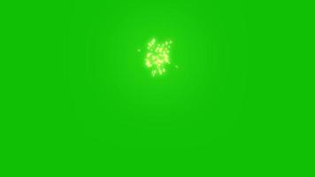 faísca vfx brilhando no fundo verde video